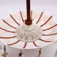 Deko Sonnenschirm Mini 40 cm Gold Baumwolle Bali Tischdeko