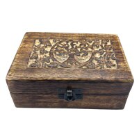 Kiste Lebensbaum 15 x 10 x 6 cm Mango Holz Handarbeit Deko