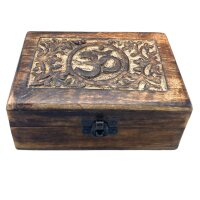 Box Om Symbol 15 x 10 x 6 cm Mango Holz Aufbewahrung Schmuck