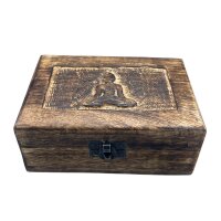 Deko Kiste Buddha Yoga 15 x 10 cm Mango Aufbewahrung Schmuck