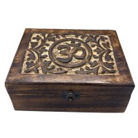 Kiste Mangoholz Om 20 x 15 x 7,5 cm Aufbewahrung Handarbeit