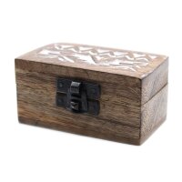 Pillendose Set 10 Stück Holz 8,5 x 5,5 cm klein...
