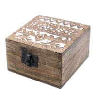Box Set 2 Stück Mangoholz 10 x 10 x 6 cm Slawisches...