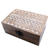 Kiste Set 2 Stück 15 x 10 x 6 cm Mango Aztekenmuster...