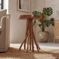 Beistelltisch Baumscheibe Teak Holz Epoxidharz B: 40 cm...