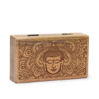 Holzbox Mango Buddha 17 x 10 x 4 cm Aufbewahrungsbox Deko