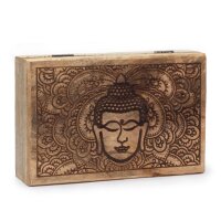 Deko Kiste Mango 21,5 x 14 x 6 cm Buddha Handarbeit Box
