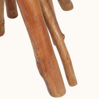 Beistelltisch Teak Baumscheibe Epoxidharz – Ø 60 cm Meer Java