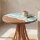 Beistelltisch Teak Baumscheibe Epoxidharz – Ø 60 cm Meer Java