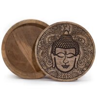 Schachtel Holz rund Ø 17,5 cm Mango Buddha...