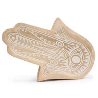 Dekotablett Mango Hamsa 30 cm lang getüncht Tablett...