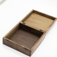 Holzbox Mango 25 x 25 x 10 cm Mondphasen Schmuck Handarbeit