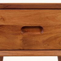 Nachttisch mit Schublade B: 50 cm Unikat Teakholz Epoxidharz