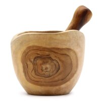 Mörser mit Stößel Teak 12 x 12 cm massiv...