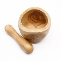 Mörser mit Stößel Teak 11 x 11,5 cm...