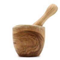 Mörser mit Stößel Teak 9 x 8,5 cm...