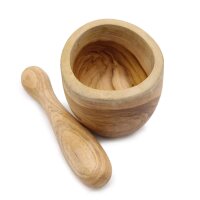 Mörser mit Stößel Teak 9 x 8,5 cm...