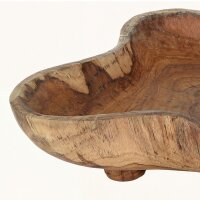 Dekoschale Holz Teak geölt Handarbeit Unikat Java