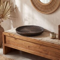 Dekoschale Teakholz geölt massiv rund Ø 40 cm...