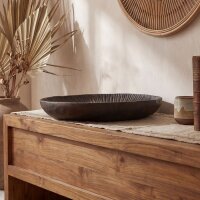 Dekoschale Teakholz geölt massiv rund Ø 40 cm...