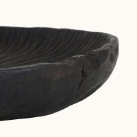 Dekoschale Teakholz geölt massiv rund Ø 40 cm Handarbeit