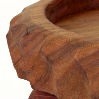 Podest Teak Holz massiv Ø 28 cm Handarbeit Unikat Java