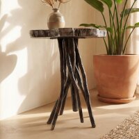 Beistelltisch Teakholz Epoxidharz B: 45 cm Unikat Java
