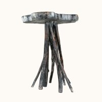 Beistelltisch Teakholz Epoxidharz B: 45 cm Unikat Java