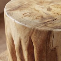 Massiver Hocker Teakholz B: 35 cm Handarbeit Unikat