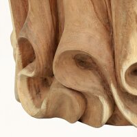 Massiver Hocker Teakholz B: 35 cm Handarbeit Unikat