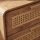 Nachttisch mit Schubladen Teakholz Rattan Retro Design