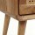 Nachttisch mit Schubladen Teakholz Rattan Retro Design