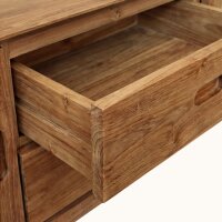 Sideboard Teak Rattan 150 cm – 3 Schubladen Retro Handarbeit Indonesien
