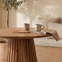 Esstisch Teakholz rund Ø 80 cm massiv Handarbeit...