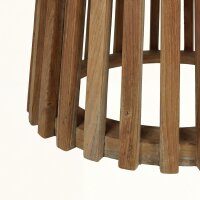 Esstisch Teakholz rund Ø 80 cm massiv Handarbeit Japandi