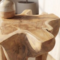 Hocker massives Teakholz Unikat Handarbeit dekorativ