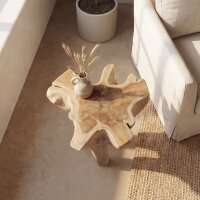 Hocker massives Teakholz Unikat Handarbeit dekorativ