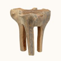 Hocker massives Teakholz Unikat Handarbeit dekorativ