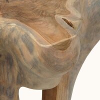 Hocker massives Teakholz Unikat Handarbeit dekorativ