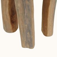 Hocker massives Teakholz Unikat Handarbeit dekorativ