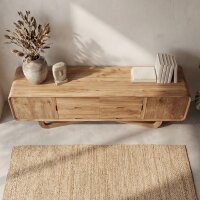 Sideboard Teak 200 cm – Bogengestell 4 Schubladen Handarbeit Indonesien