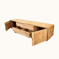 Sideboard Teak 200 cm – Bogengestell 4 Schubladen Handarbeit Indonesien