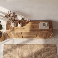 Sideboard Teak 150 cm Chevron – 3 Schubladen Handarbeit Indonesien
