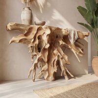 Konsolentisch Wurzelholz Teak 150 cm lang Unikat