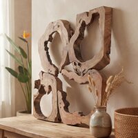 Wanddeko Teak Wurzelholz Handarbeit Unikat