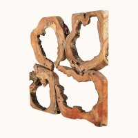Wanddeko Teak Wurzelholz Handarbeit Unikat