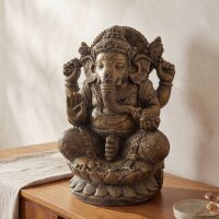Gartenstatue Ganesha 53 cm hoch Beton-Steinguss massiv