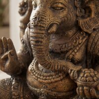 Gartenstatue Ganesha 53 cm hoch Beton-Steinguss massiv