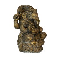 Gartenstatue Ganesha 53 cm hoch Beton-Steinguss massiv