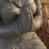 Gartenfigur massiv Beton-Steinguss 80 cm hoch Lakshmi